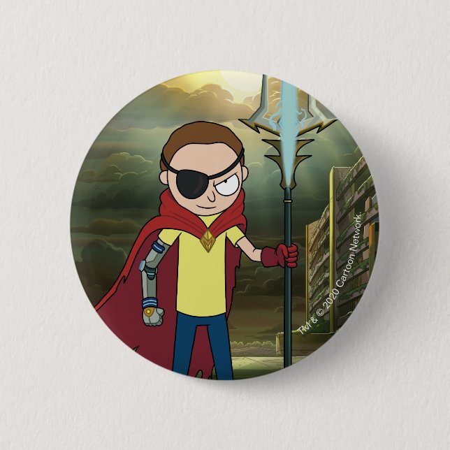 Badge Rond 5 Cm RICK ET MORTY™ | Morty (Devant)
