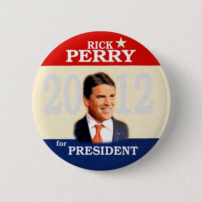 Badge Rond 5 Cm Rick Perry 2012 (Devant)