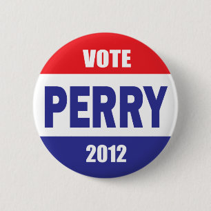 Badge Rond 5 Cm RICK PERRY pour Président - Campagne Présidentiell