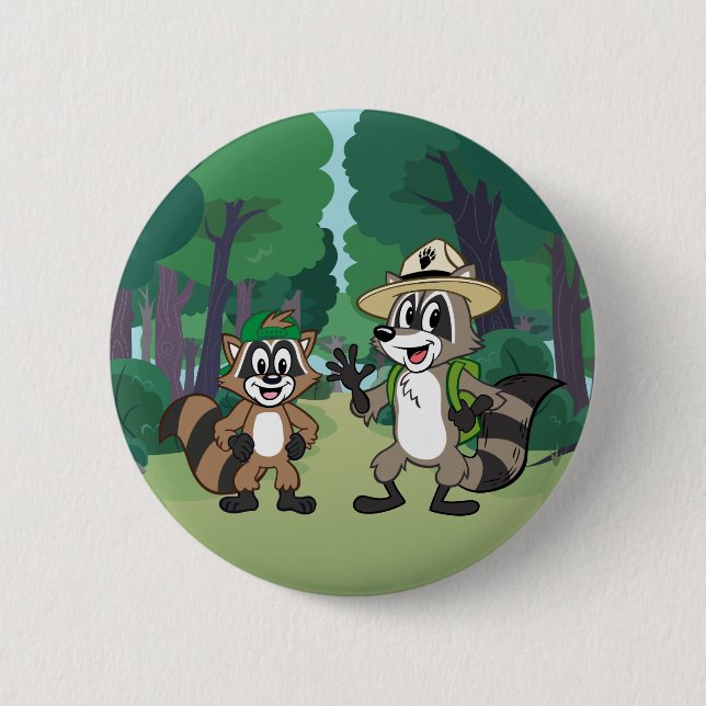 Badge Rond 5 Cm Rick Rick| Ranger Rick et Ricky (Devant)