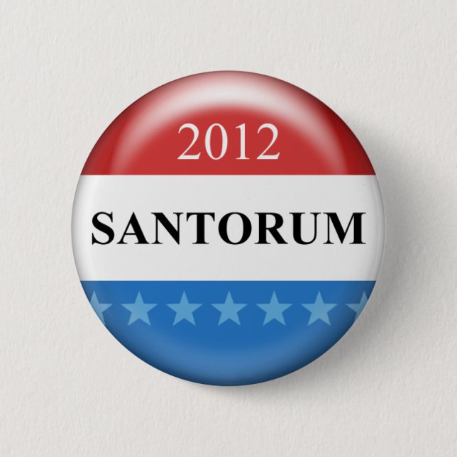 Badge Rond 5 Cm Rick Santorum 2012 (Devant)