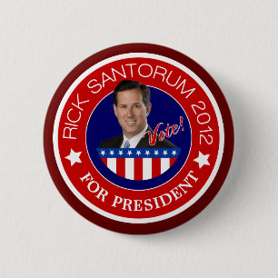 Badge Rond 5 Cm Rick Santorum 2012