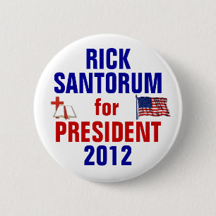 Badge Rond 5 Cm Rick Santorum 2012