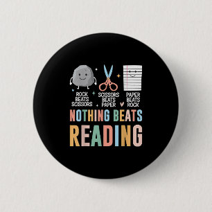 Badge Rond 5 Cm Rien De Mieux Que De Lire Des Ciseaux Papier Rock