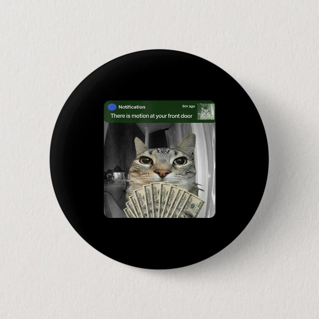Badge Rond 5 Cm Ring Cat With Motion Meme  (Devant)