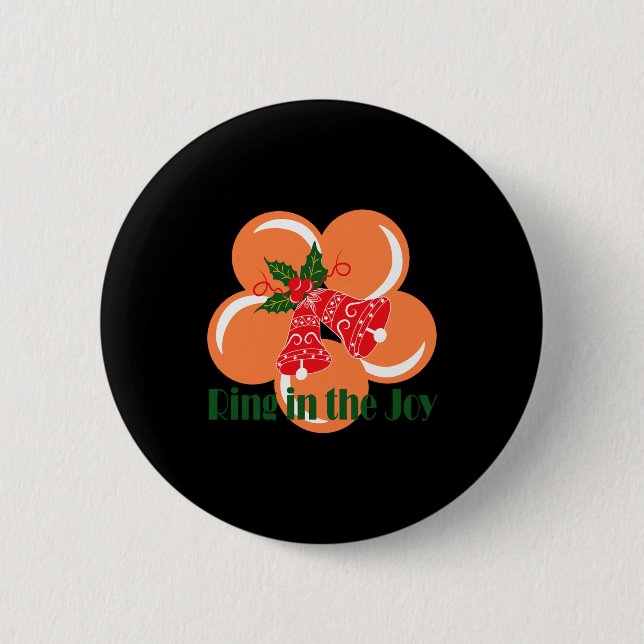 Badge Rond 5 Cm Ring In The Joy  (Devant)