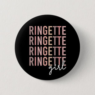 Badge Rond 5 Cm Ringette fille   Cadeaux pour Lecteur Ringette