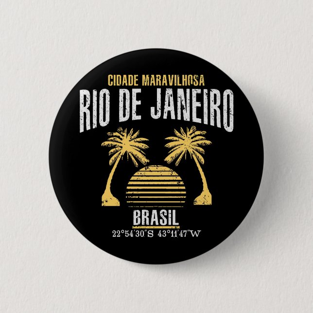 Badge Rond 5 Cm Rio de Janeiro (Devant)