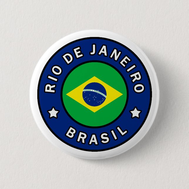 Badge Rond 5 Cm Rio de Janeiro Brésil (Devant)