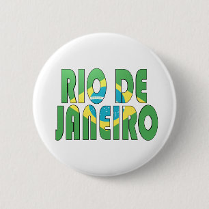 Badge Rond 5 Cm Rio de Janeiro, Brésil