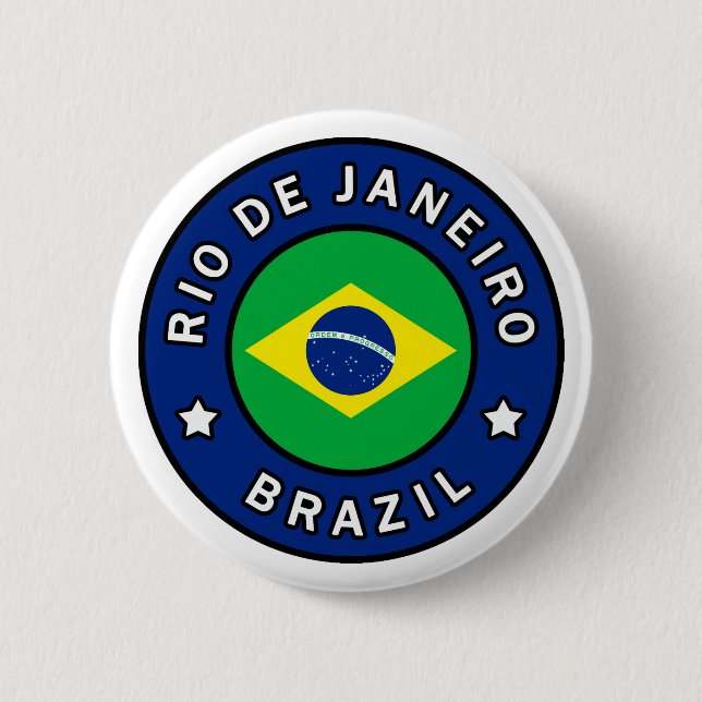Badge Rond 5 Cm Rio de Janeiro Brésil (Devant)