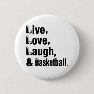Badge Rond 5 Cm Rire et basket-ball vivants d'amour