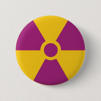 Badge Rond 5 Cm Risque radioactif