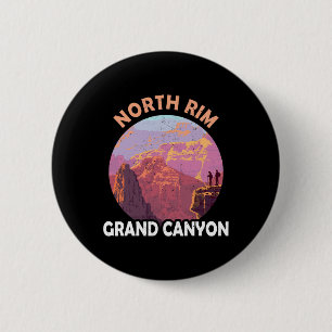 Badge Rond 5 Cm Rive Nord Grand Canyon J'ai fait une randonnée dan