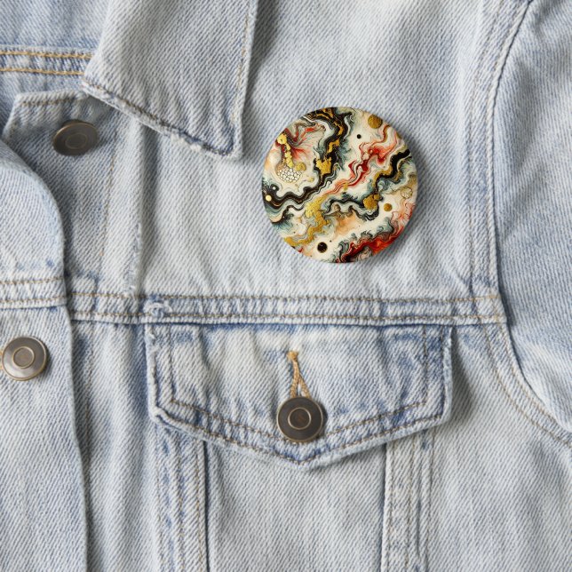 Badge Rond 5 Cm Rivières dorées (En situation)