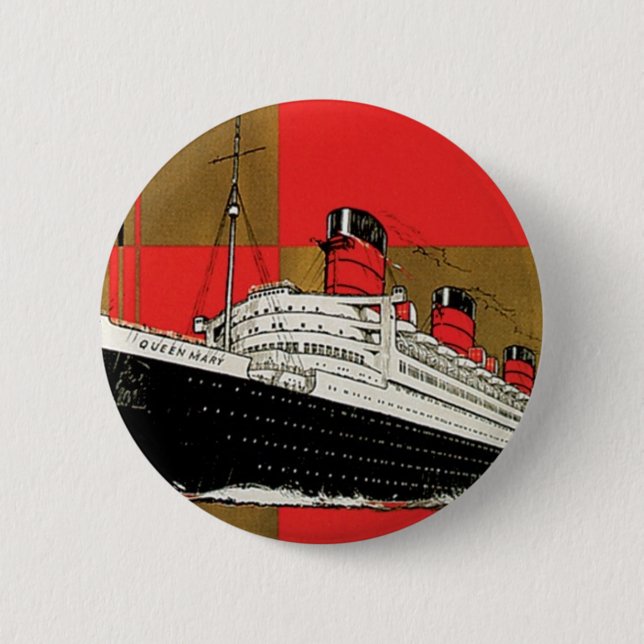 Badge Rond 5 Cm RMS Queen Mary (Devant)