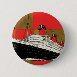 Badge Rond 5 Cm RMS Queen Mary