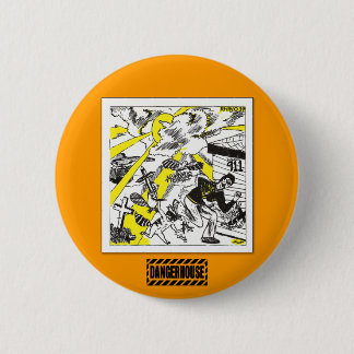 Badge Rond 5 Cm Rnd. Rhinocéros 39 Dangerhouse de bouton