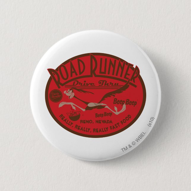 Badge Rond 5 Cm ROAD RUNNER™ Drive Thru 2 (Devant)