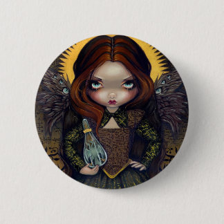 Badge Rond 5 Cm "Robe bouton d'alchimie"