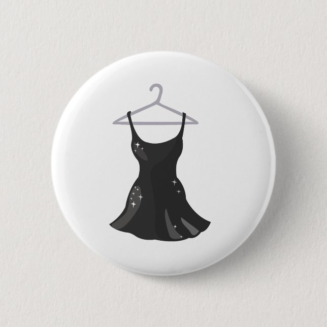 Badge Rond 5 Cm Robe noire (Devant)