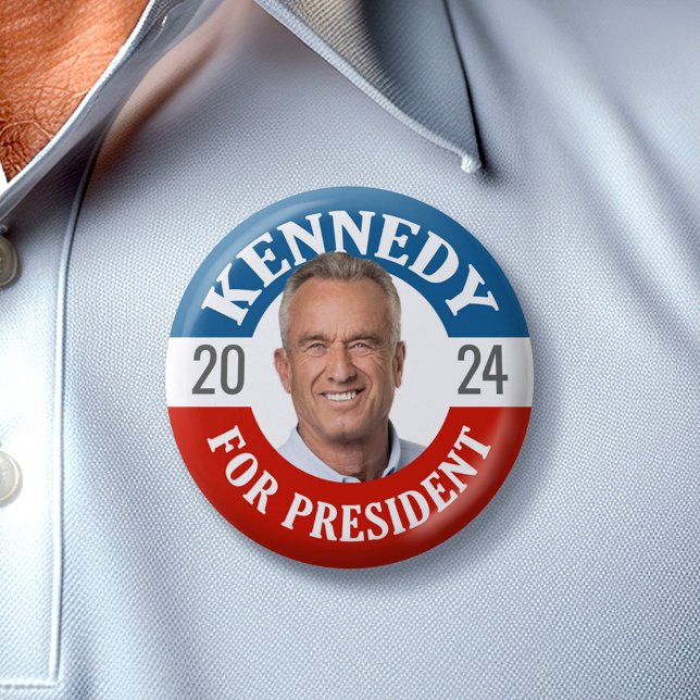 Badge Rond 5 Cm Robert F Kennedy JR 2024 (Kennedy 2024 Button)