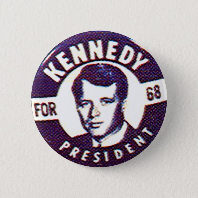 Badge Rond 5 Cm Robert Kennedy - bouton (Devant)