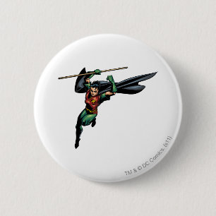 Badge Rond 5 Cm Robin avec le personnel - Leaps