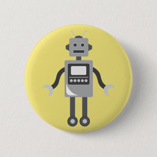 Badge Rond 5 Cm Robot de dessin