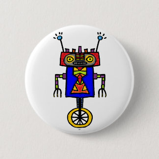 Badge Rond 5 Cm Robot de monocycle