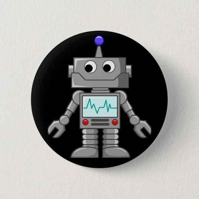 Badge Rond 5 Cm Robot Freak (Devant)