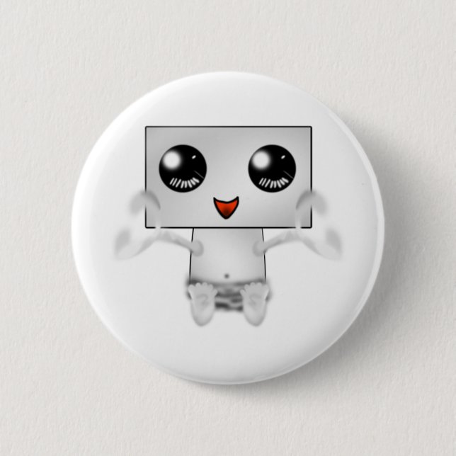 Badge Rond 5 Cm Robot mignon (Devant)