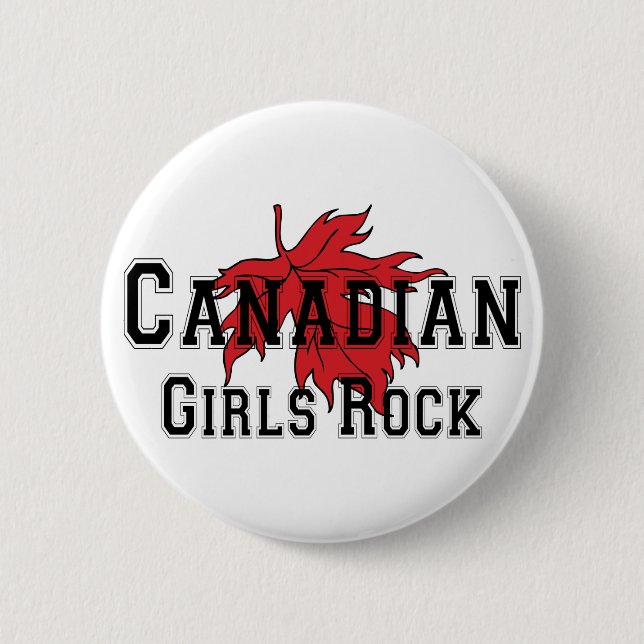 Badge Rond 5 Cm Roche canadienne de filles (Devant)