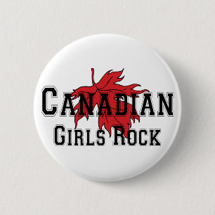 Badge Rond 5 Cm Roche canadienne de filles