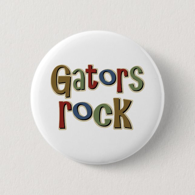 Badge Rond 5 Cm Roche d'alligators (Devant)