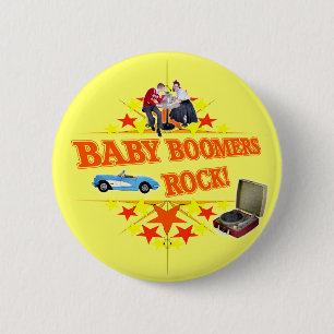 Badge Rond 5 Cm Roche de baby boomers