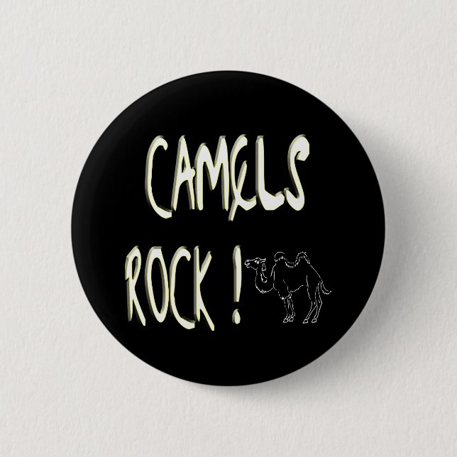 Badge Rond 5 Cm Roche de chameaux ! Bouton (Devant)