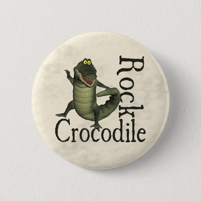 Badge Rond 5 Cm Roche de crocodile (Devant)