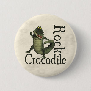 Badge Rond 5 Cm Roche de crocodile