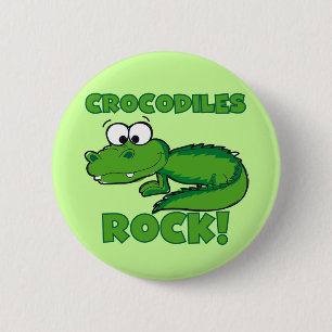 Badge Rond 5 Cm Roche de crocodiles