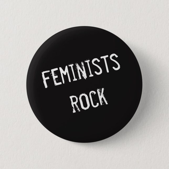 Badge Rond 5 Cm Roche de féministes (Devant)