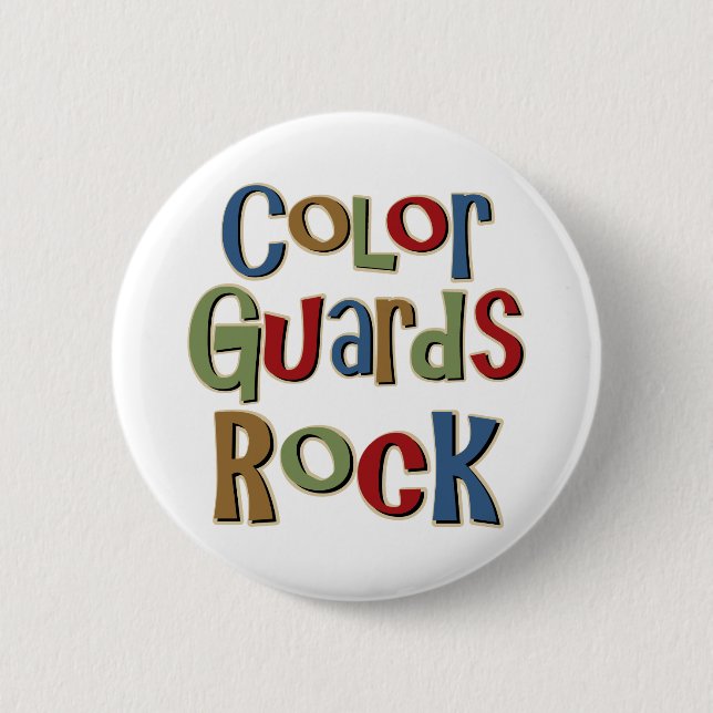 Badge Rond 5 Cm Roche de gardes du drapeau (Devant)