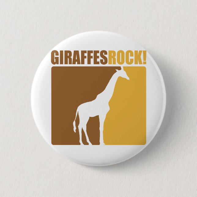 Badge Rond 5 Cm Roche de girafes ! #2 (Devant)