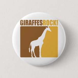 Badge Rond 5 Cm Roche de girafes ! #2