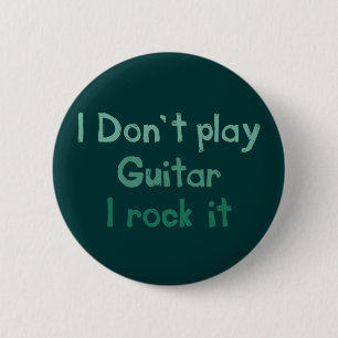 Badge Rond 5 Cm Roche de guitare il bouton
