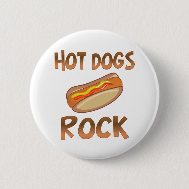 Badge Rond 5 Cm Roche de hot-dogs (Devant)