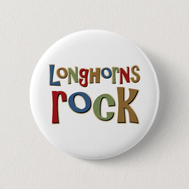 Badge Rond 5 Cm Roche de Longhorns (Devant)
