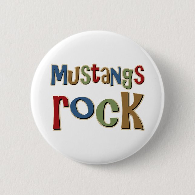 Badge Rond 5 Cm Roche de mustangs (Devant)