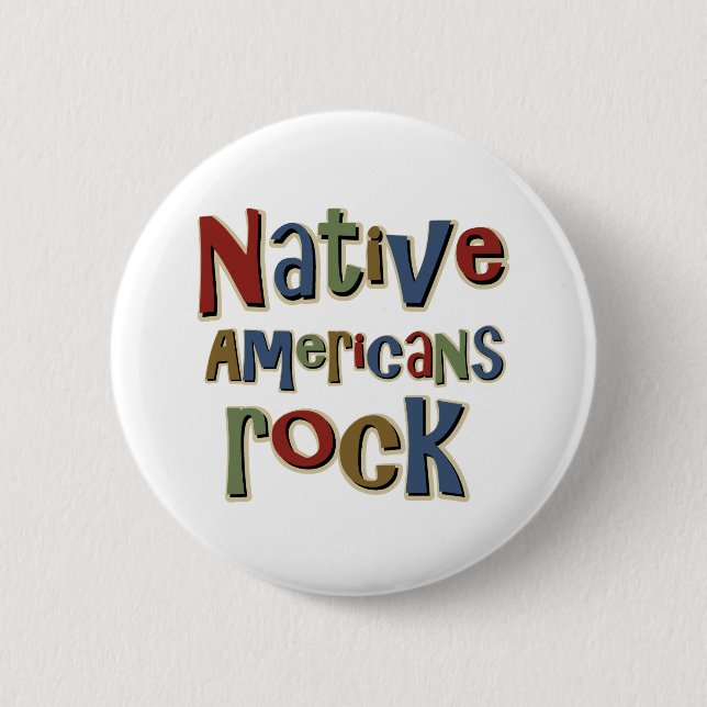 Badge Rond 5 Cm Roche de Natifs américains (Devant)