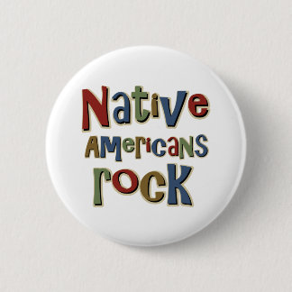 Badge Rond 5 Cm Roche de Natifs américains
